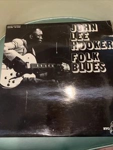 John Lee Hooker Folk Blues LP French Import Vinyl VG+ BYG Records - Picture 1 of 8