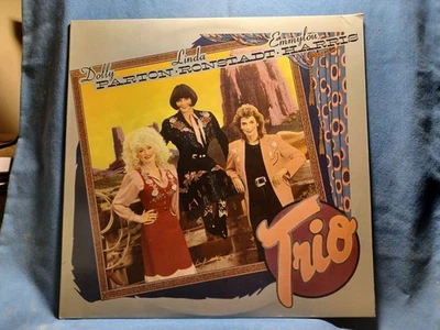 Dolly Parton Linda Ronstadt Emmylou Harris  Trio  1987 WB Country Lp Paper Dolls - Image 1 of 3