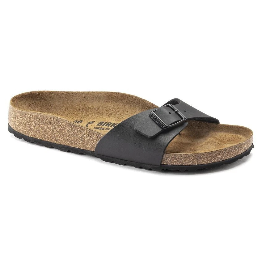 Birkenstock Madrid Women's Slide Sandals - Black, 8 (0040793)