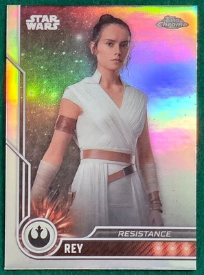 Rey (Daisy Ridley) - 2023 Topps Chrome Star Wars Refractor #69 - Tarjeta coleccionable Foto 1 de 3