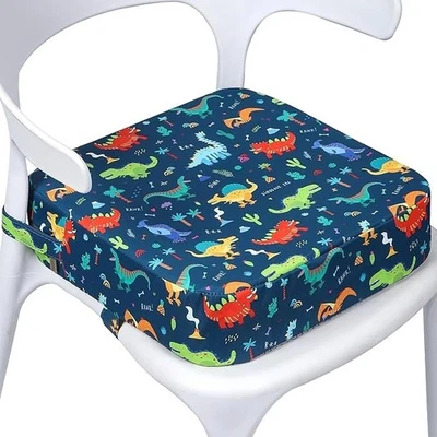 Silla de cocina antideslizante con asiento elevador para niños pequeños dinosaurio azul nuevo Foto 1 de 4