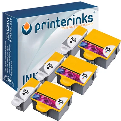 No. 10 Compatible Black & Colour Ink for Kodak ESP 3200 5200 6150 7250- 6 Pack - Image 1 of 4
