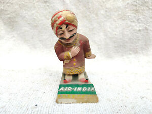 Vintage Old Original Air India Maharajah Mascot Statue 4" Advertising