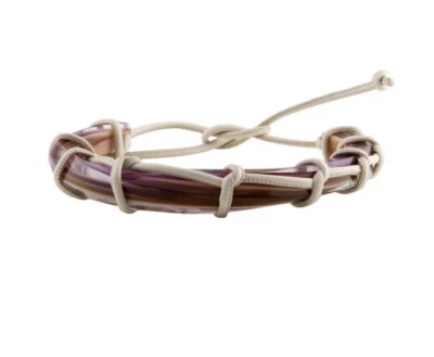 Colar de luxo SALVATORE Ferragamo cordão de couro e colar de plexiglass US$ 890 - Imagem 1 de 3