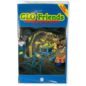 GLO Friends VHS Caverns Of Mystery 1986 Cartoon Video Tape Hasbro Glo Worm RARE! - Picture 1 of 16