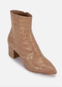 Dolce Vita Bel Cafe Croco Print Leather Women’s Boots, NIB - Picture 1 of 7