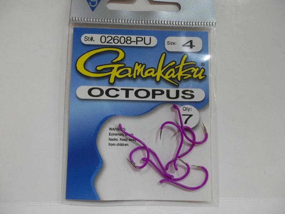 Gamakatsu Octopus Hooks size 4 choose your colors! - Image 1 of 1