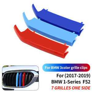 For B M W 1 Series F20 F21 116i 118i 2015-2016 11 Grille Inserts Kidney Grilles Hood Radiator Grill Stripes 3D M Performance Stickers Grill Cover Decoration 3Pcs