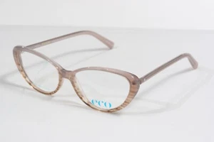 New Women's Eco by Modo Light Brn Striped Riga Cat Eye 55/15/140 Eyeglasses #906 - Picture 1 of 8