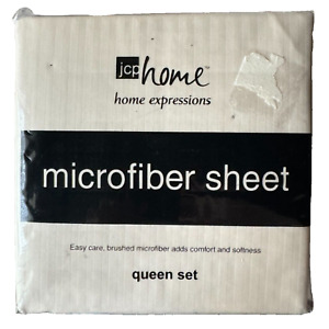 JCP Home Expressions 4 pc Microfiber Queen Sheet Set - Embossed Egret b11