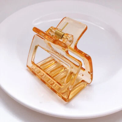 Pinza de pelo cuadrada de acetato geométrico de tamaño pequeño horquilla lisa pasador Foto 1 de 4