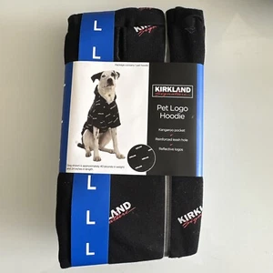 NEU Costco Kirkland Signature Logo Haustier Hund Hoodie schwarz - große Größe - Bild 1 von 4