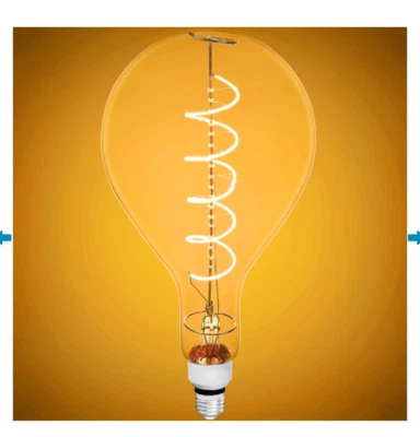 LED Droplet Filament Light Bulb - 4W - 120V - BULBRITE-776300 - Image 1 of 3