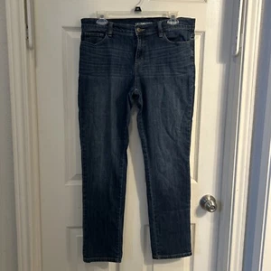 Liz Claiborne Womens Boyfriend Skinny Jeans 8 Timeless Stretch Blue - Picture 1 of 9