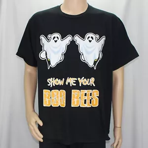 T-shirt nera Show Me Your Boo Bees XL Port & Company Halloween - Foto 1 di 9