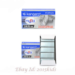 5000 Stapler Staple Pin KANGARO STAPLES 24/6 1M Pins Nail (5x1000)  High Quality