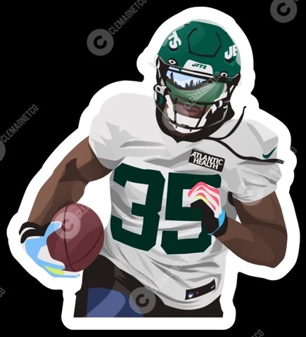 Breece Hall New York Jets RB MAGNET - NY Jets Rookie Fridge Magnet Vinyl NFL #35 Cover