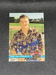 Todd Hollandsworth Dodgers Signed Auto 1991 Topps Stadium Club Card #85 ~ COA - Picture 1 of 3