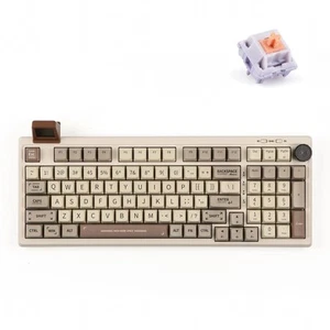 Epomaker RT100 95% Clavier Rétro Mécanique, QWERTY US, Wisteria Tactile - Photo 1/16