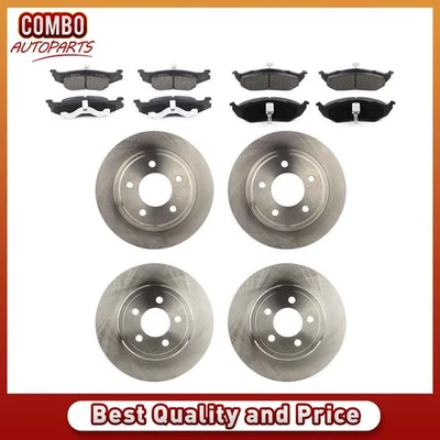 Pastilhas de freio rotores de freio dianteiro traseiro para 1998-2000 Dodge Intrepid - Imagem 1 de 4