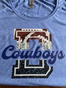 Dallas Cowboys Women’s Scoop Neck T-Shirt NWOT Sz L - Picture 1 of 5