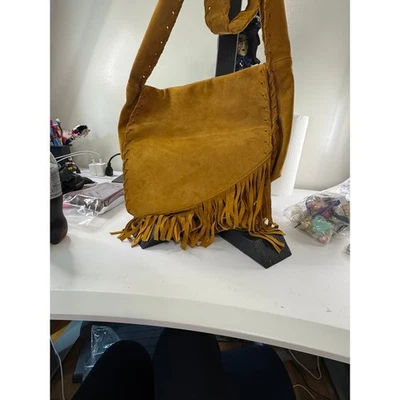 Винтажная замшевая сумка через плечо Vivienne Westwood с кожаным салоном. - Изображение 1 из 4