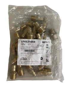Paquete de 25 adaptadores roscados macho de latón Uponor LF4525050 ProPEX LF 1/2 Pex x 1/2 NPT - Imagen 1 de 3