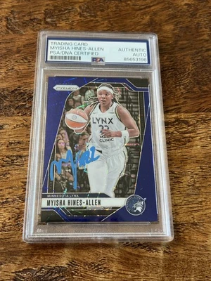 Myisha Hines-Allen IP Signed Prizm Card Psa Dna Coa Slab Autographed Lynx WNBA - Image 1 of 3