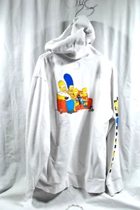 Vans X Los Simpson Familia Suéter Blanco Colaboración Pullover Sudadera con Capucha Para Hombre Grande - Imagen 1 de 10