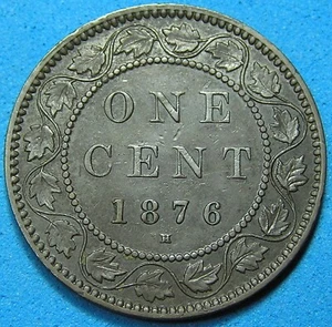1876-H Canada Large Cent Victoria, nice better grade, Combined Shipping - Picture 1 of 2