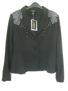 NEW - LADIES BLACK STUDDED JACKET BY ANTTHONY ( New York ) - Picture 1 of 9