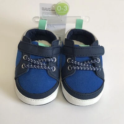 CARTER'S Baby Boys Shoes NWT very light and comfortable navyblue/royal blue 0-3M - Image 1 of 4