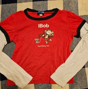 Bobby Jack Girls Red Long Sleeve IBob Shirt Size Large