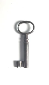Vintage Steel Open Barrel Antique Cabinet Skeleton Key Approx 2" Long - Picture 1 of 7