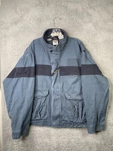 Workrite FR Jacket Mens Large Blue Flame Resistant Unlined Canvas Workwear USA - Picture 1 of 18