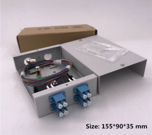 Caja de terminales de fibra óptica LC de 8 núcleos monomodo caja de fusibles completa - Imagen 1 de 10