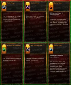 Diablo 3 - Xbox One - Playstation 4 - Nintendo Switch - Cosmetics - 15 Wings - Picture 1 of 3