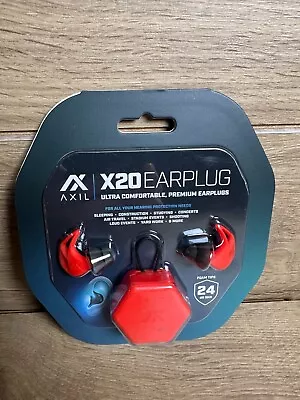 AXIL X20 Red Earplugs for Comfortable Hearing Protection w/Silicon and Foam Tips - Image 1 of 2