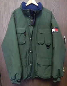 Tommy Hilfiger Green Winter Snow Jacket With Hoodie Size Men's Large Used - Bild 1 von 10