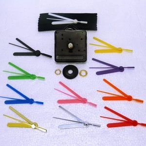10x Quartz clock movements with coloured hands for CRAFTS, DIY, CD clocks - Picture 1 of 3