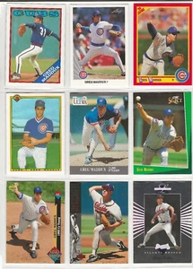 GREG MADDUX Lot of 20 different 1982-93 all EX or better - Picture 1 of 3
