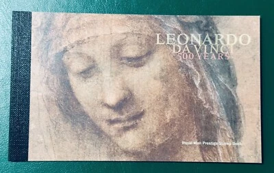 LEONARDO DA VINCI 500 YEARS PRESTIGE STAMP BOOK GB  MNH Royal Mail Complete 2019 — 第 1/4 张图片