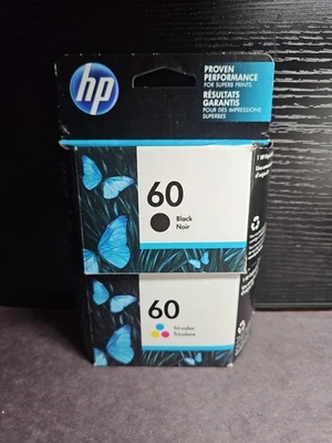 Genuine HP 60 Black and Tri-Color 2-Pack Ink Sealed Expired 2020 - Image 1 of 2