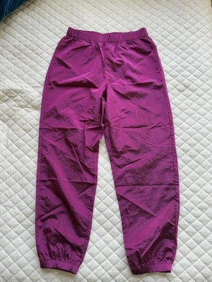 Pantalones de viento retro holográficos morados M - Pantalones de viento vintage - Pantalones de festival Foto 1 de 4