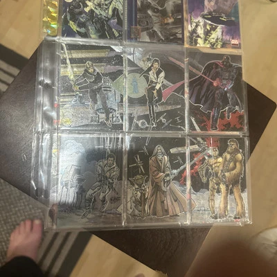 1993 Star Wars GALAXY SERIES 1 etched HOLOFOILS INSERT 6  CARD SET SIMONSON - Image 1 of 4