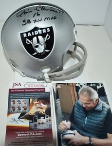 JIM PLUNKETT AUTOGRAPHED 2 BAR TB VSR4 MINI HELMET OAKLAND RAIDERS SB XV MVP JSA - Picture 1 of 9