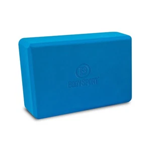 Body Sport Yoga Block, Blue, 3-Inch x 6-Inch x 9-Inch – High Density Foam Blocks - Picture 1 of 6