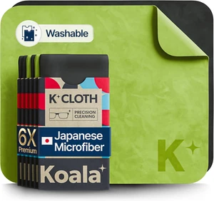 Koala Lens Cleaning Cloth | Japanese Microfiber | Glasses Cleaning Cloths Pack 6 - Picture 1 of 8