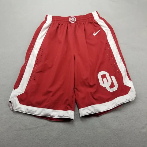 Oklahoma Sooners Nike Basketball Shorts Youth Boys Size Large Red Elastic Waist Cover