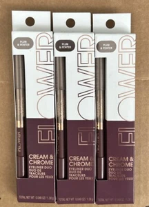 3 x Blumencreme & Chrom Eyeliner Duo, Pflaume und Zinn 0,48 Unzen 01H3 - Bild 1 von 3